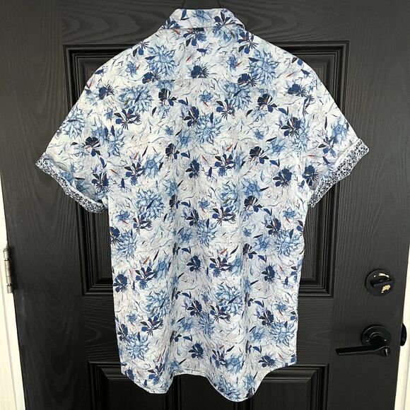 Robert Graham Landers Short Sleeve Button Down Shirt Size XL - Picture 2 of 6